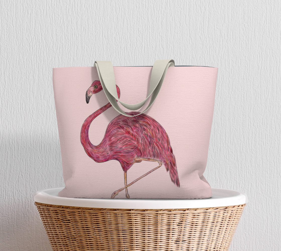 large flamingo tote
