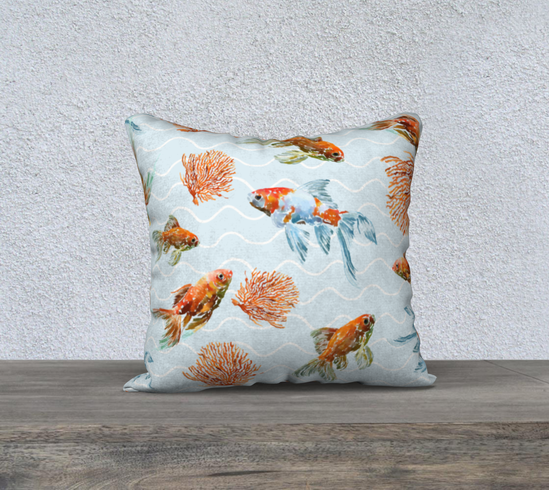 GOLDFISH WATERCOLOUR REPEAT REPEAT
