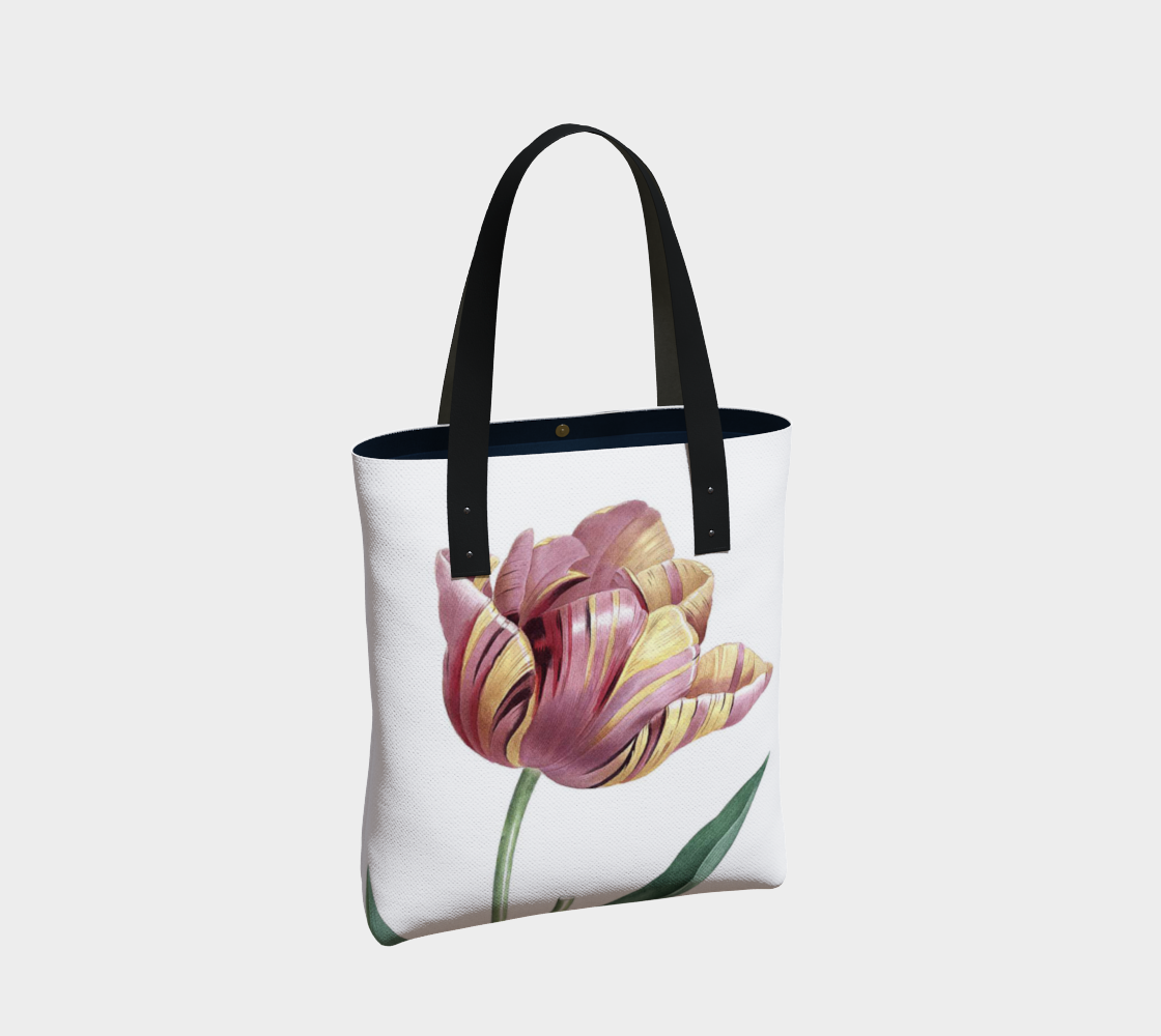 Vintage Botanical Tulip Tote
