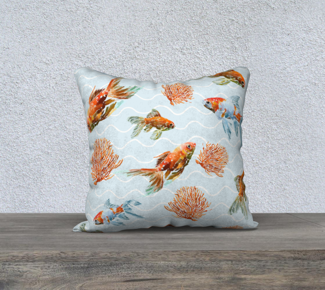 GOLDFISH WATERCOLOUR REPEAT REPEAT