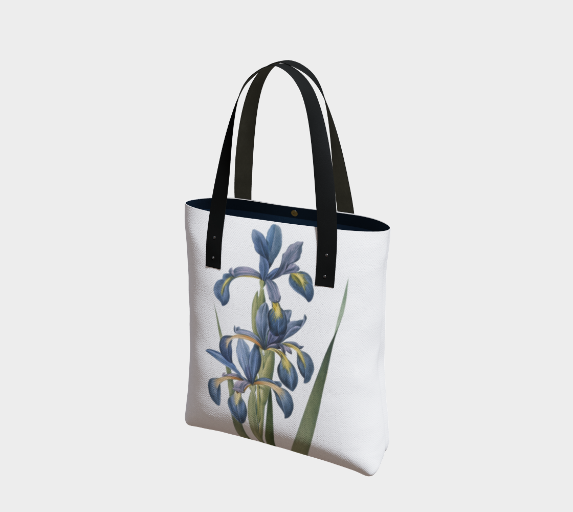 Vintage Botanical Iris Tote