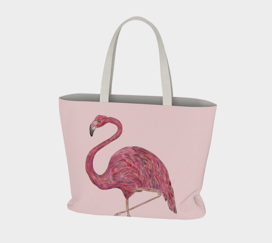 large flamingo tote