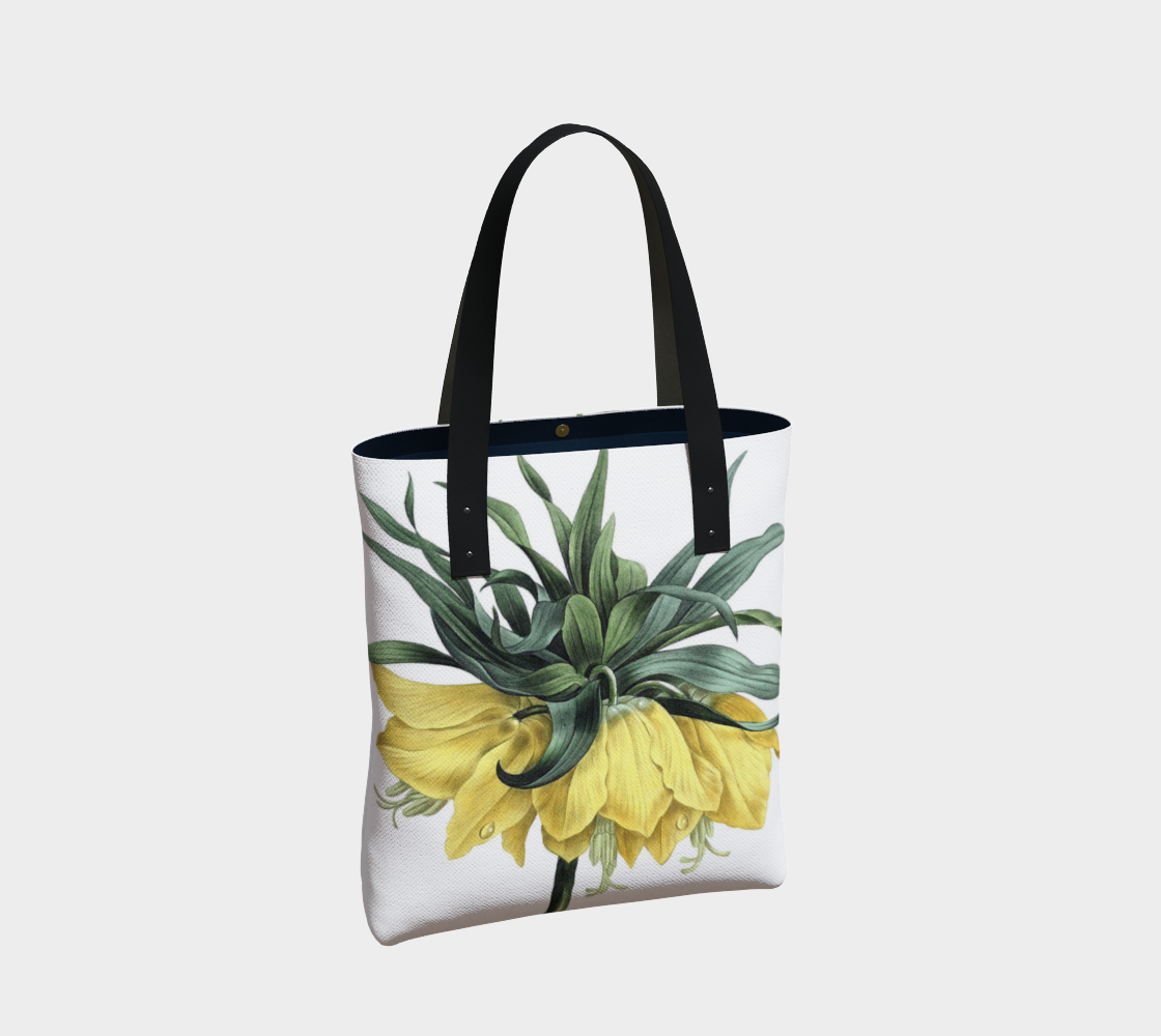 Vintage Botanical Crown Imperial Lily Tote