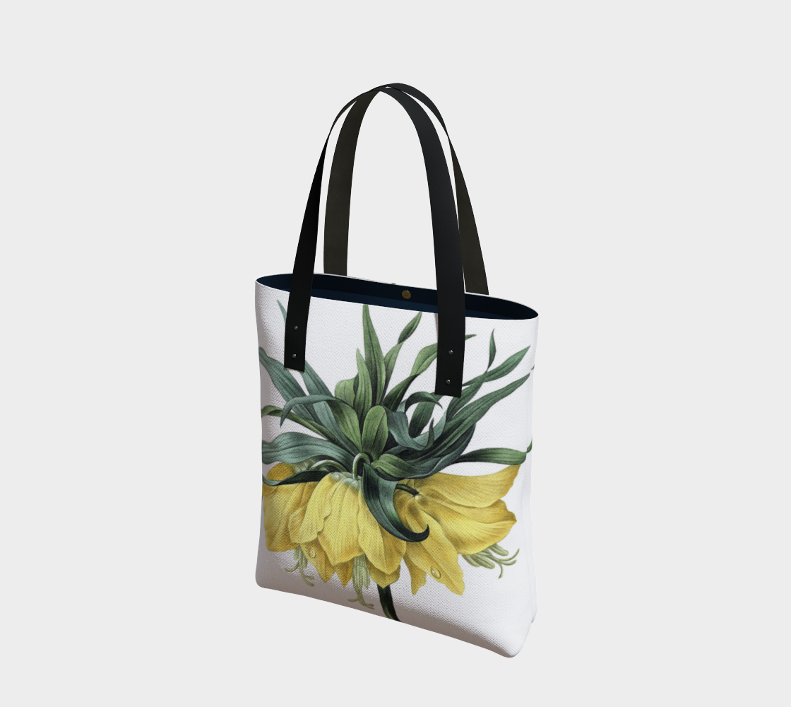 Vintage Botanical Crown Imperial Lily Tote
