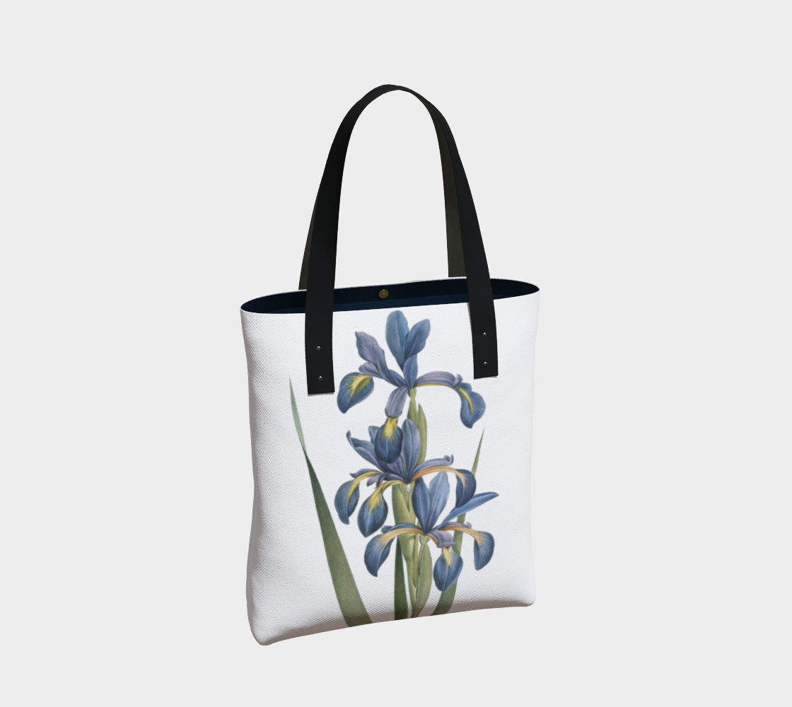 Vintage Botanical Iris Tote