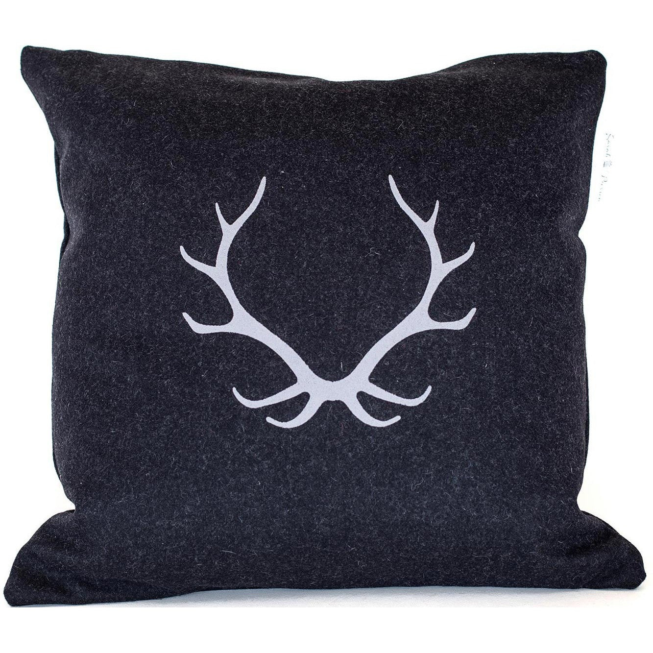 Antlers Merino Wool Throw Pillow.