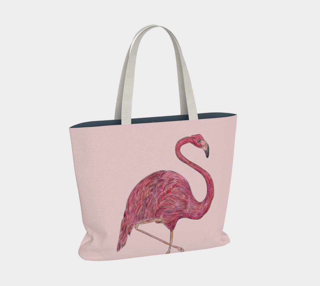 large flamingo tote