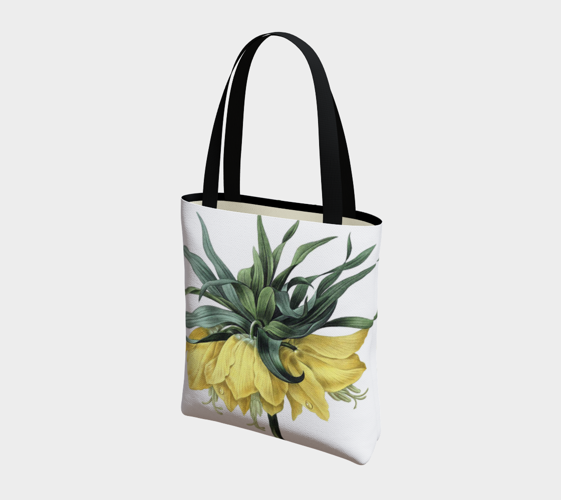 Vintage Botanical Crown Imperial Lily Tote