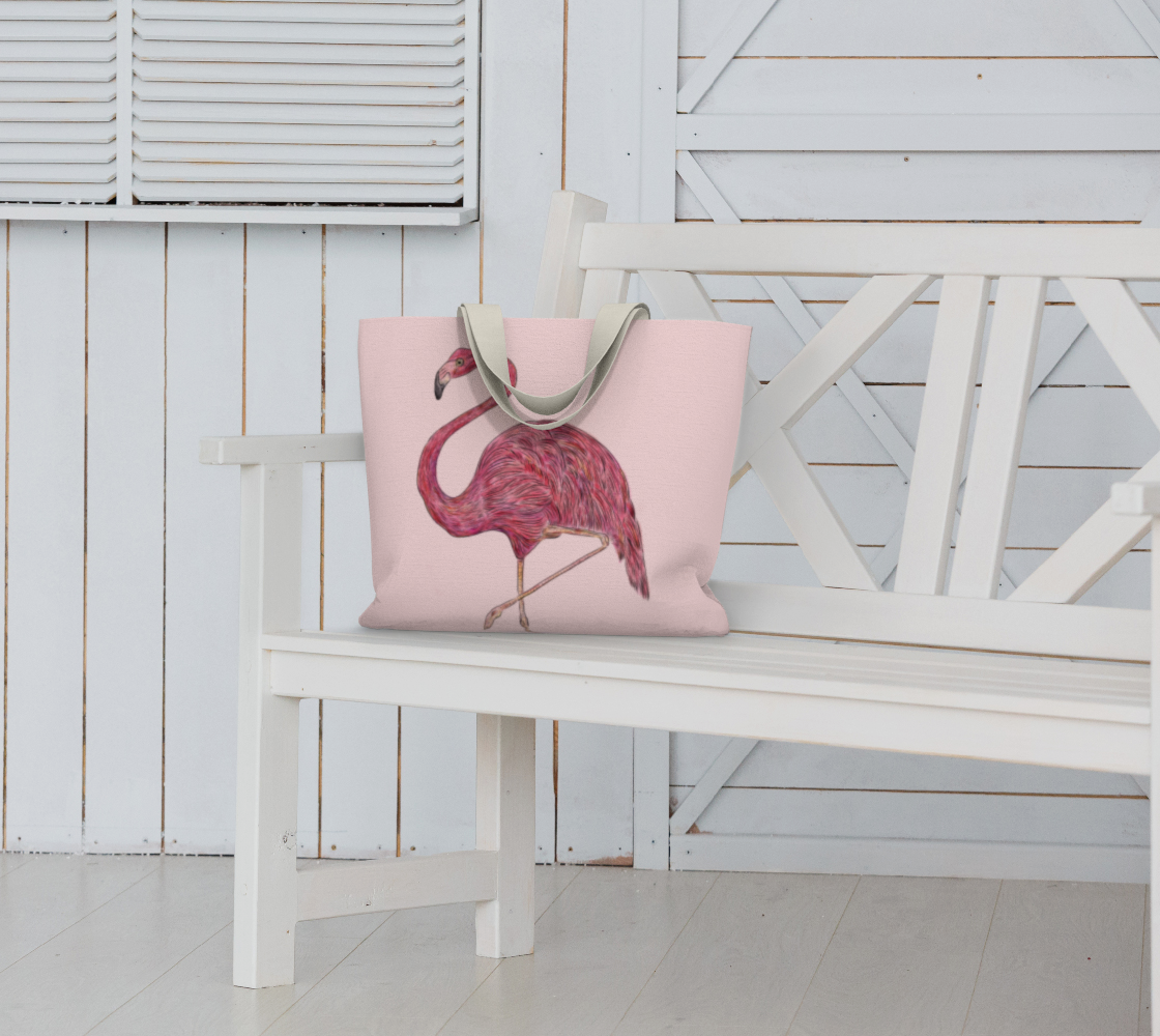 large flamingo tote