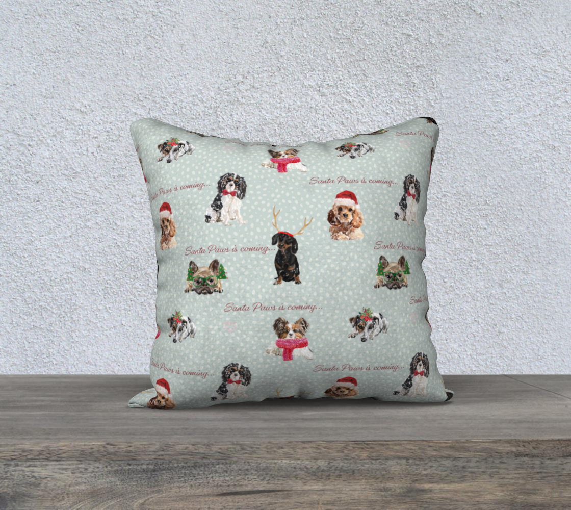 Santa Paws Is Coming Pillow Case