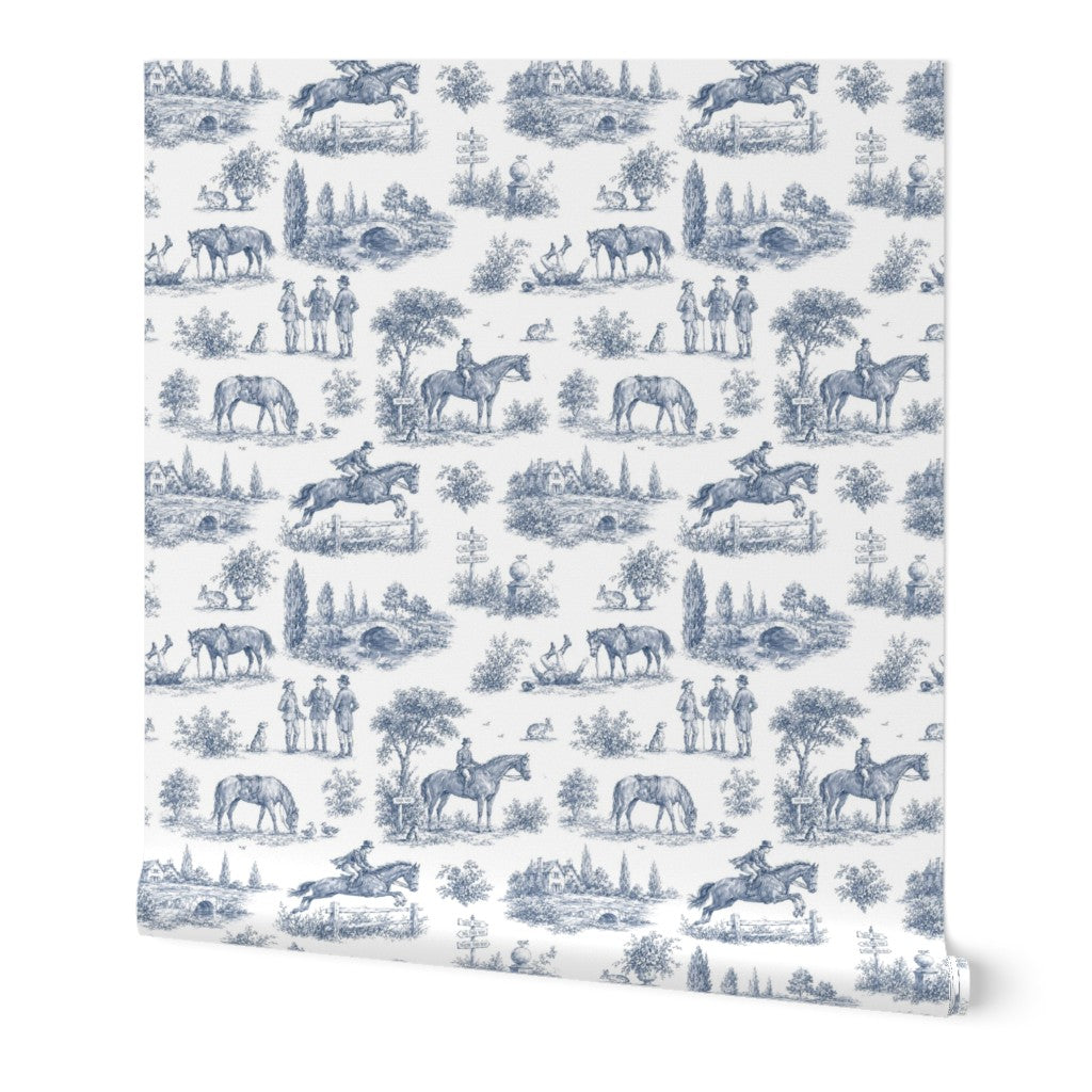 HUNTER TOILE WALLPAPER