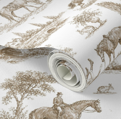 HUNTER TOILE WALLPAPER