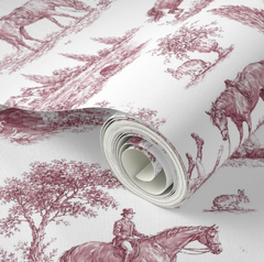 HUNTER TOILE WALLPAPER