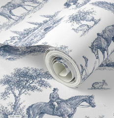 HUNTER TOILE WALLPAPER