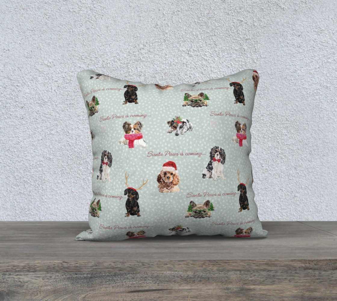 Santa Paws Is Coming Pillow Case
